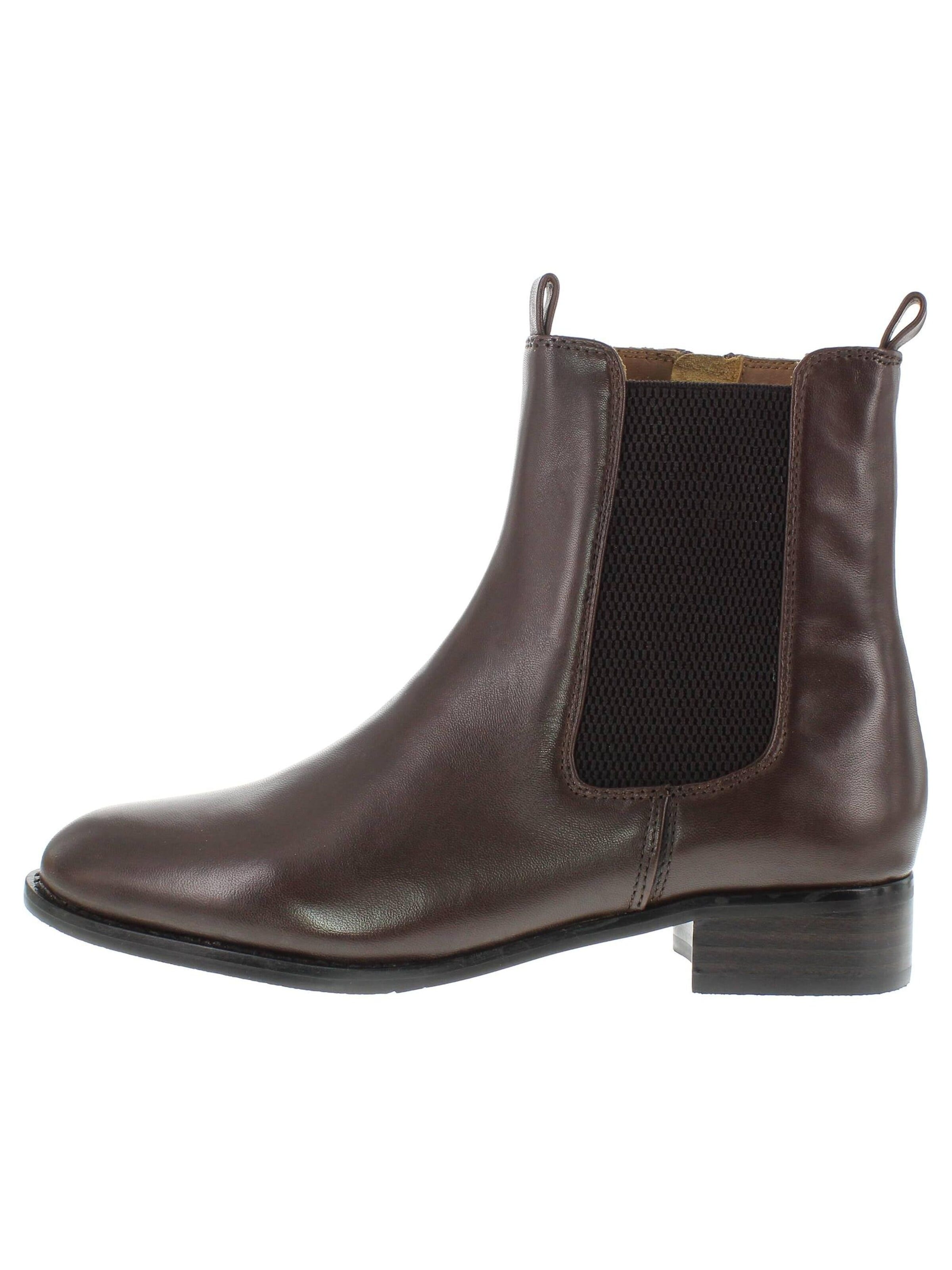 Everybody Chelsea Boots 'GIANELLA - Eleganter Chelsea Boot aus Premiumleder' in Brown: front
