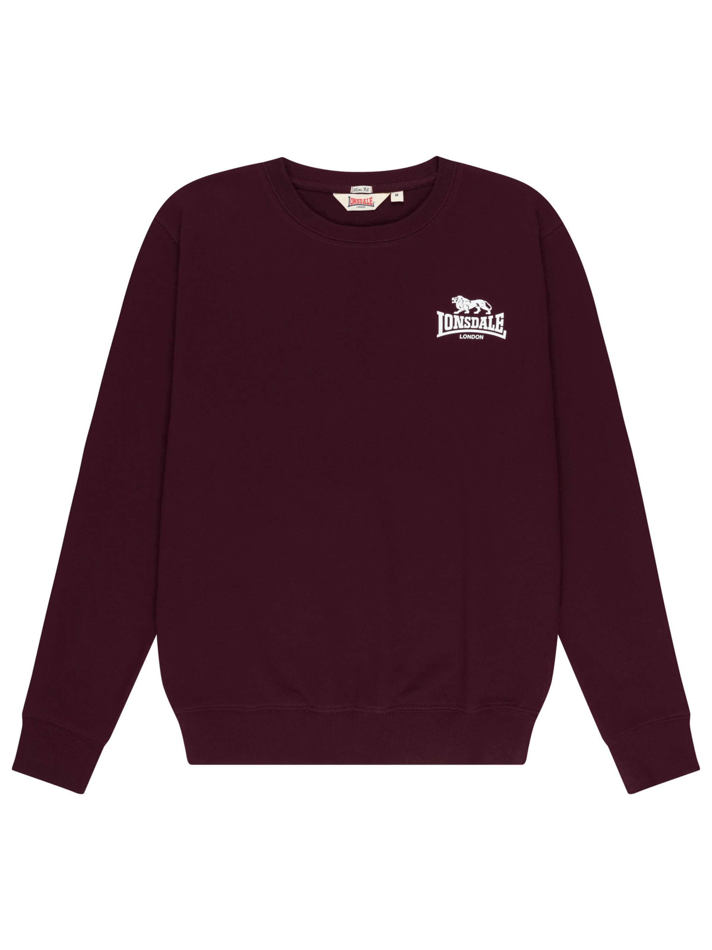 LONSDALE Sweatshirt 'LONGRIDGE' in Rood: voorkant