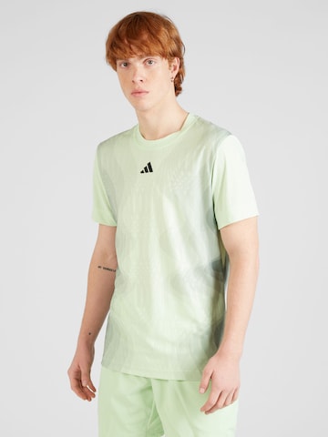 ADIDAS PERFORMANCE - Camiseta funcional en verde: frente