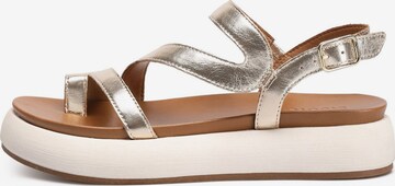 INUOVO Strap Sandals in Gold