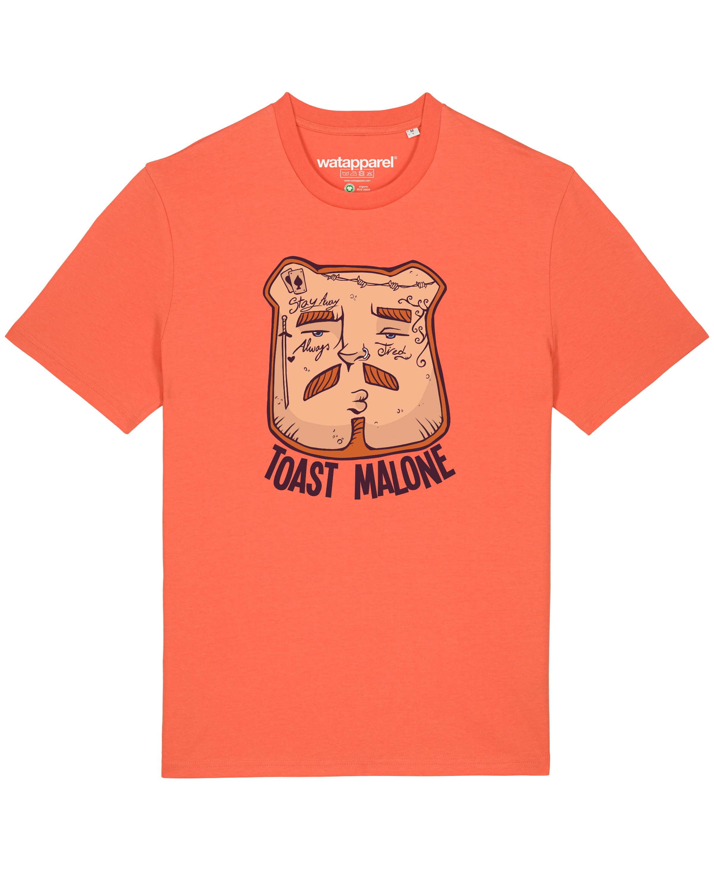 Watapparel T-Shirt ' Toast Malone ' in Orange: Vorderseite