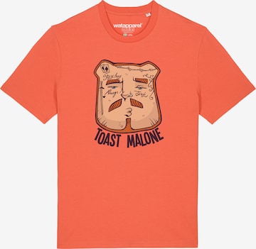 T-Shirt ' Toast Malone ' Watapparel en orange : devant