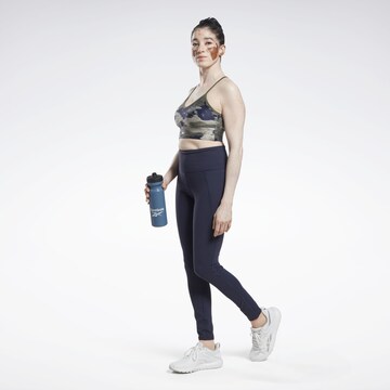 Reebok Bustier Športni nederček | zelena barva