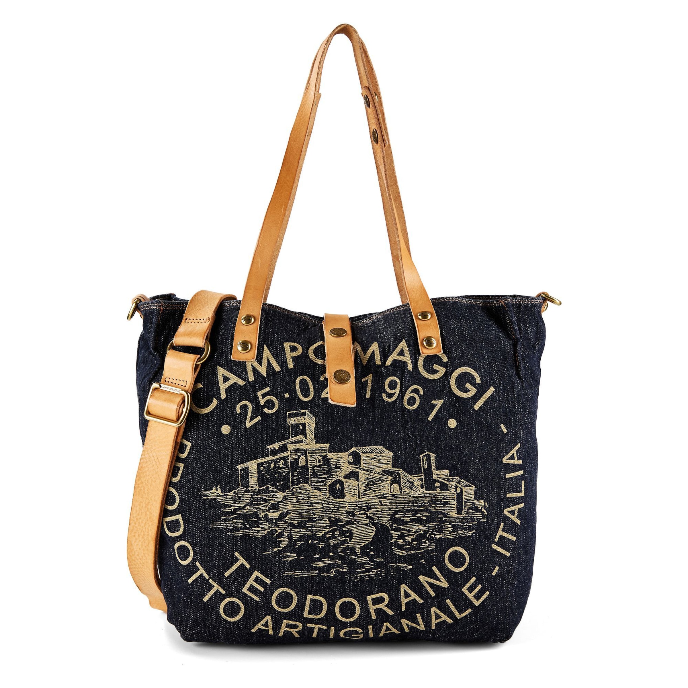 Campomaggi Schoudertas 'Manici' in Zwart: voorkant