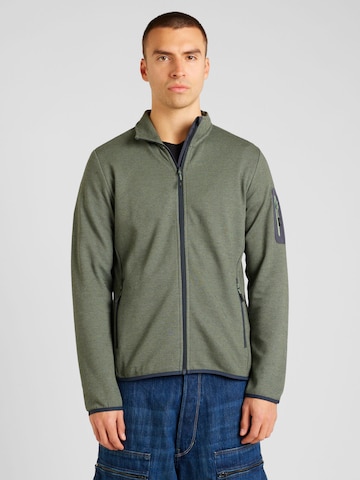 CMP Athletic Fleece Jacket in Green: front