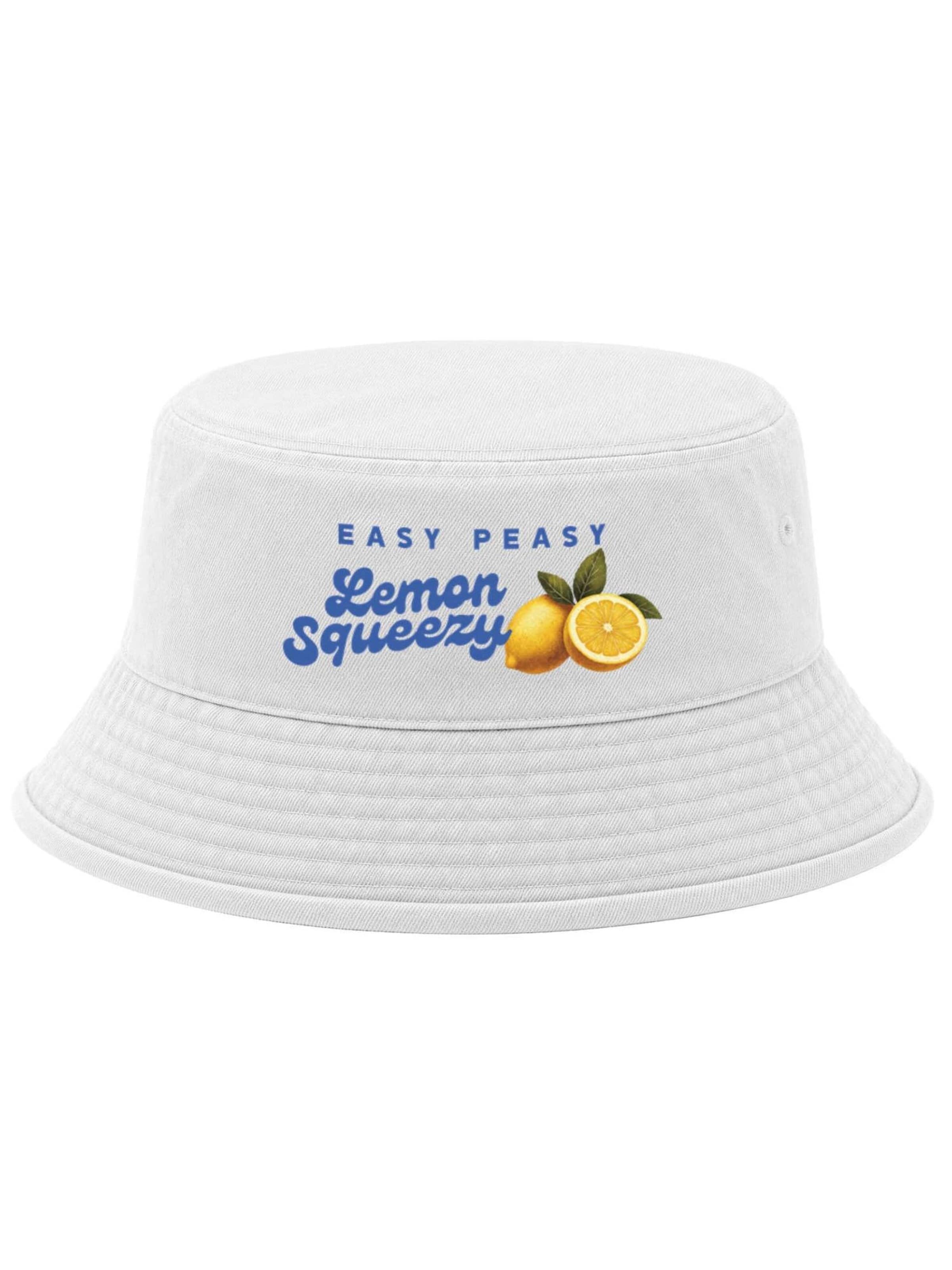 Neverless Hat 'Lemon Squeezy' in White: front