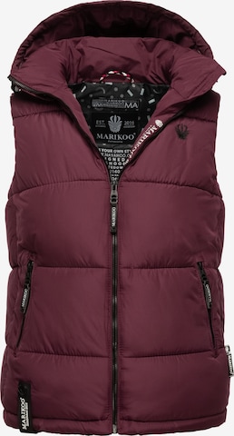 MARIKOO Vest 'Eisflöckchen' in Red: front