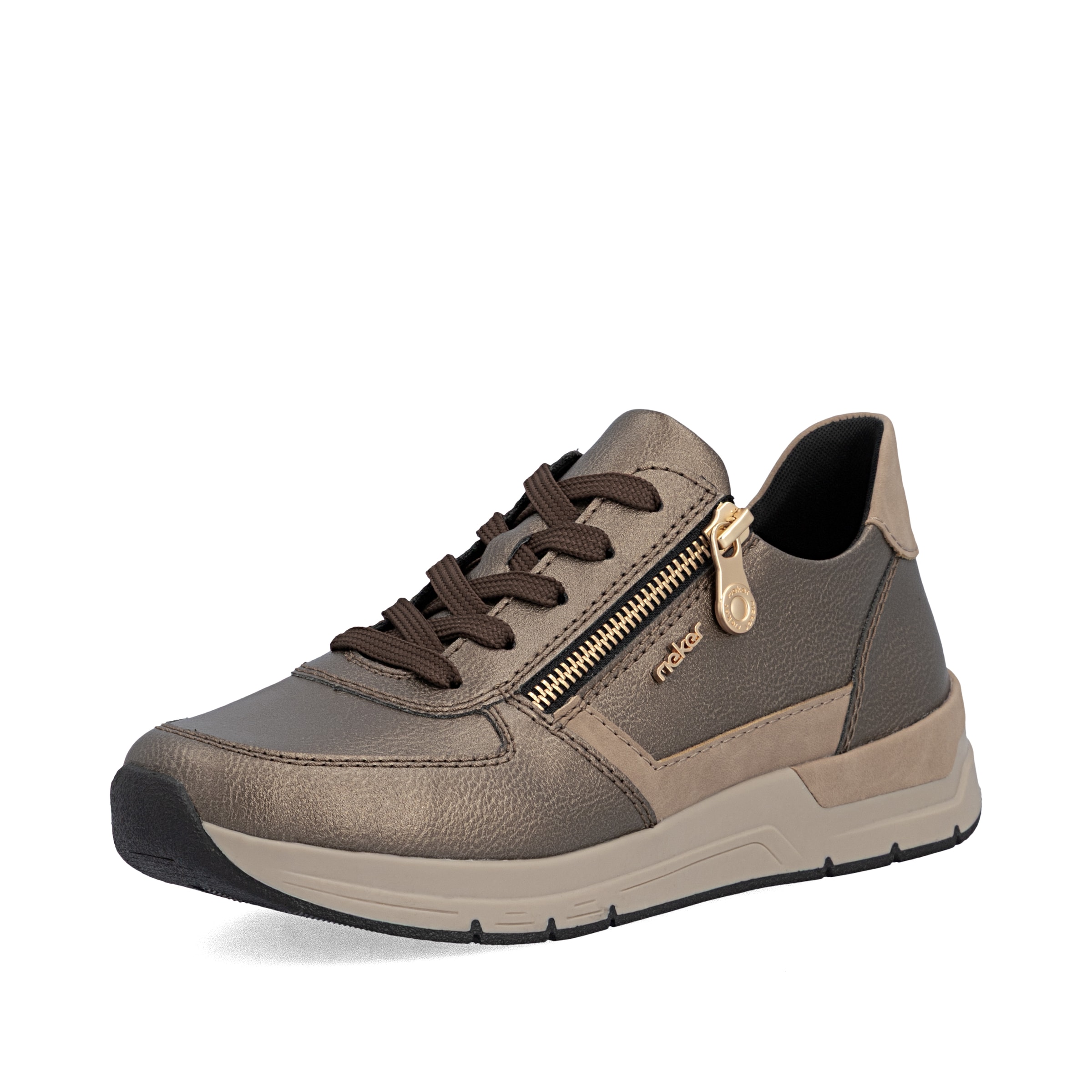 Baskets basses ' 58902 ' Rieker en bronze : devant