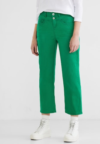 STREET ONE Regular Trousers in Green: front