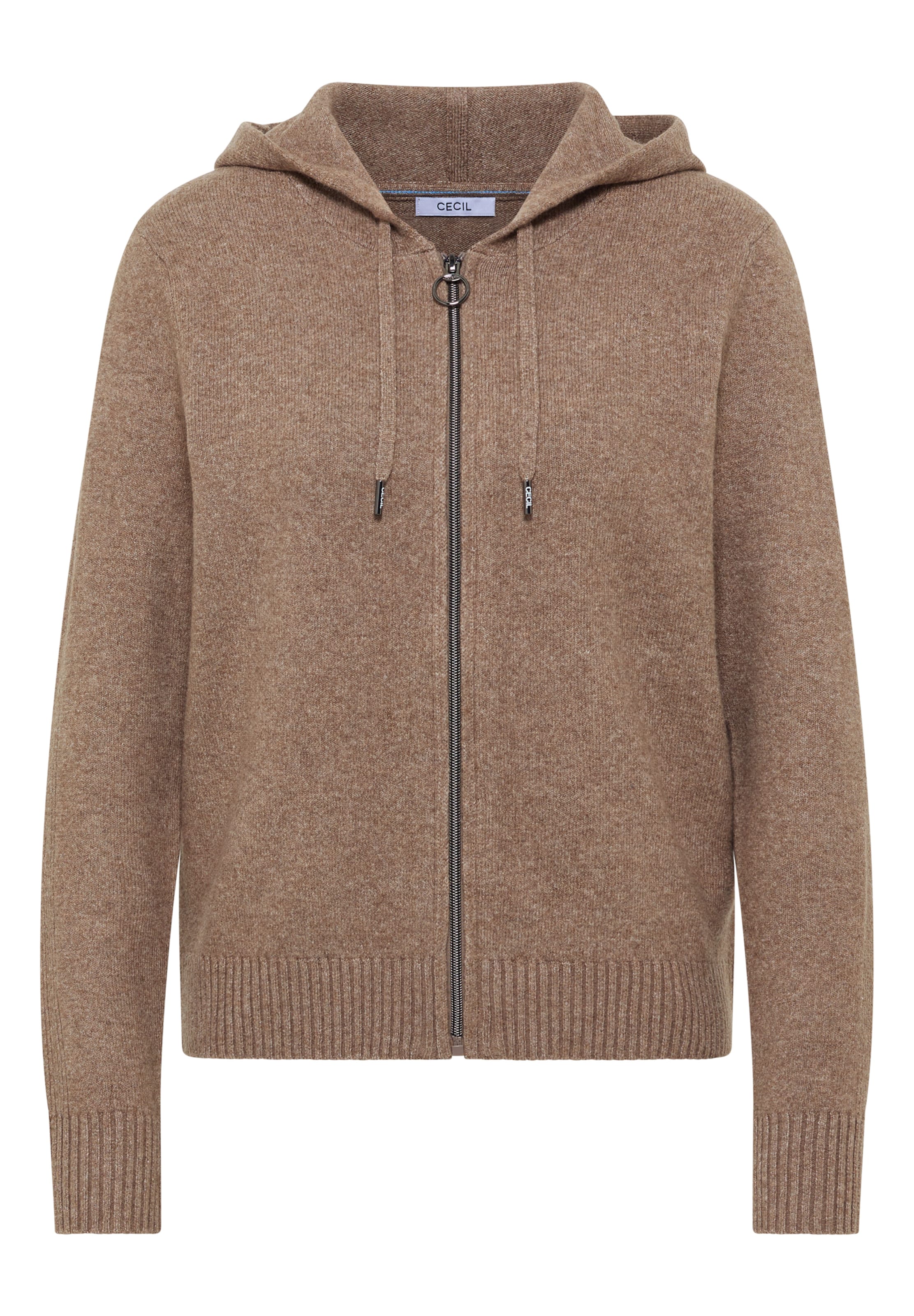 CECIL Knit Cardigan in Brown: front