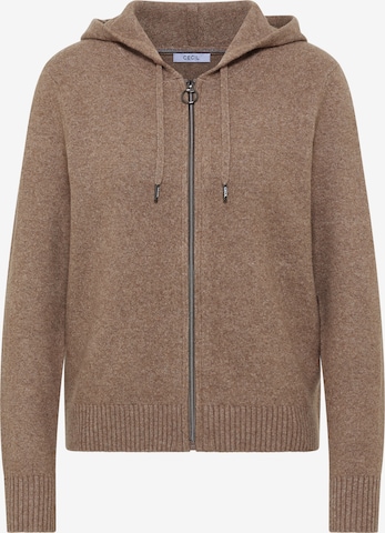 CECIL Knit Cardigan in Brown: front