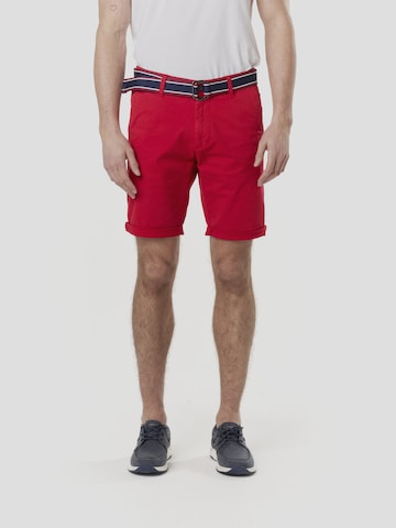 KOROSHI regular Lærredsbukser i rød: forside
