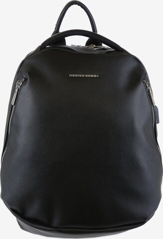 Zaino 'Zaino Momo Design Uomo Poliestere con Zip e Tasche Organizzate 32x40x15cm' di Momo Design in nero: frontale