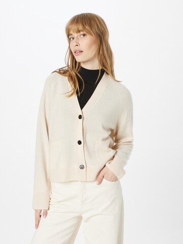 Marc Cain Gebreid vest in Beige: voorkant