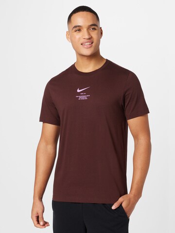 Nike Sportswear T-Shirt in Braun: predná strana