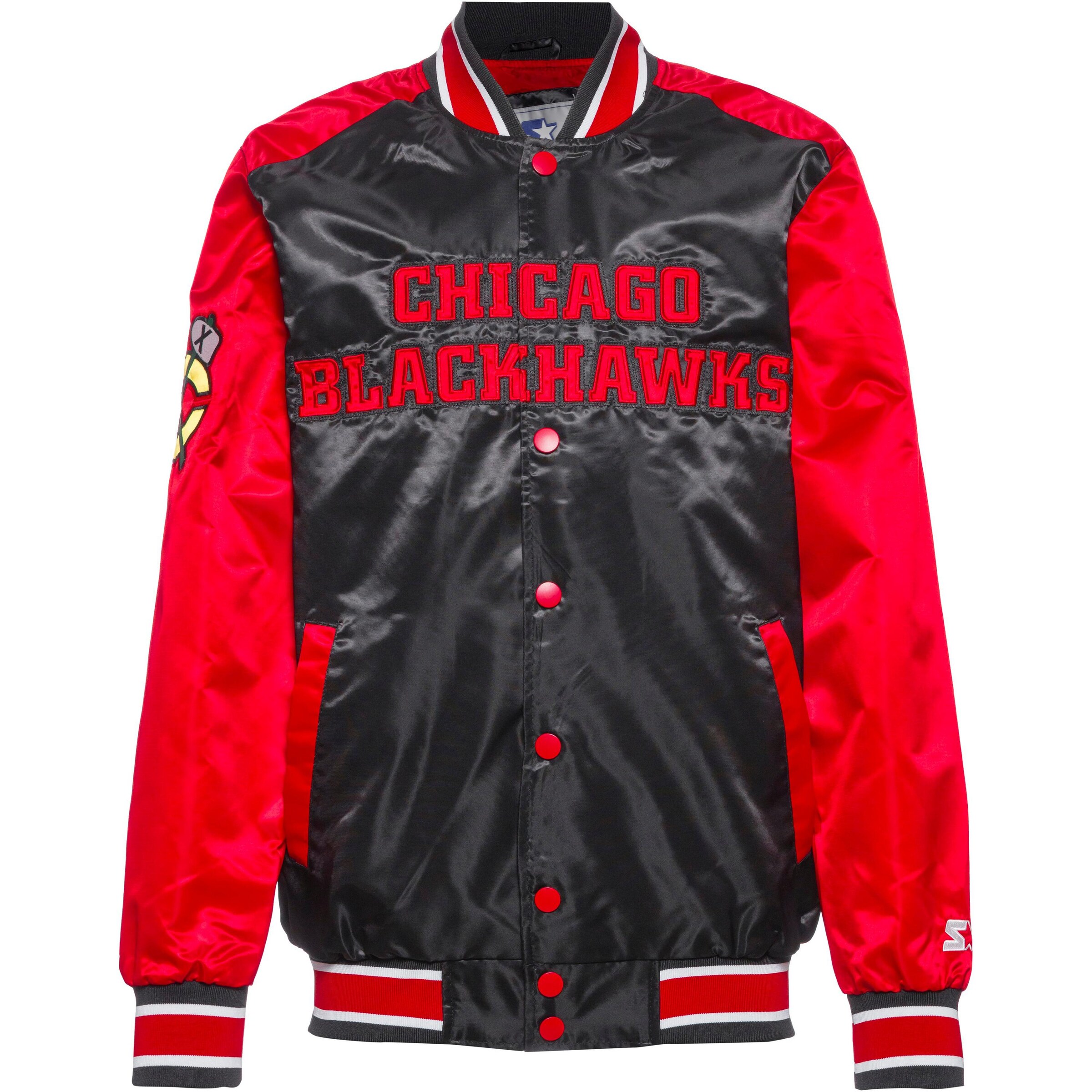 Starter Between-Season Jacket 'Chicago Blackhawks' in Red: front