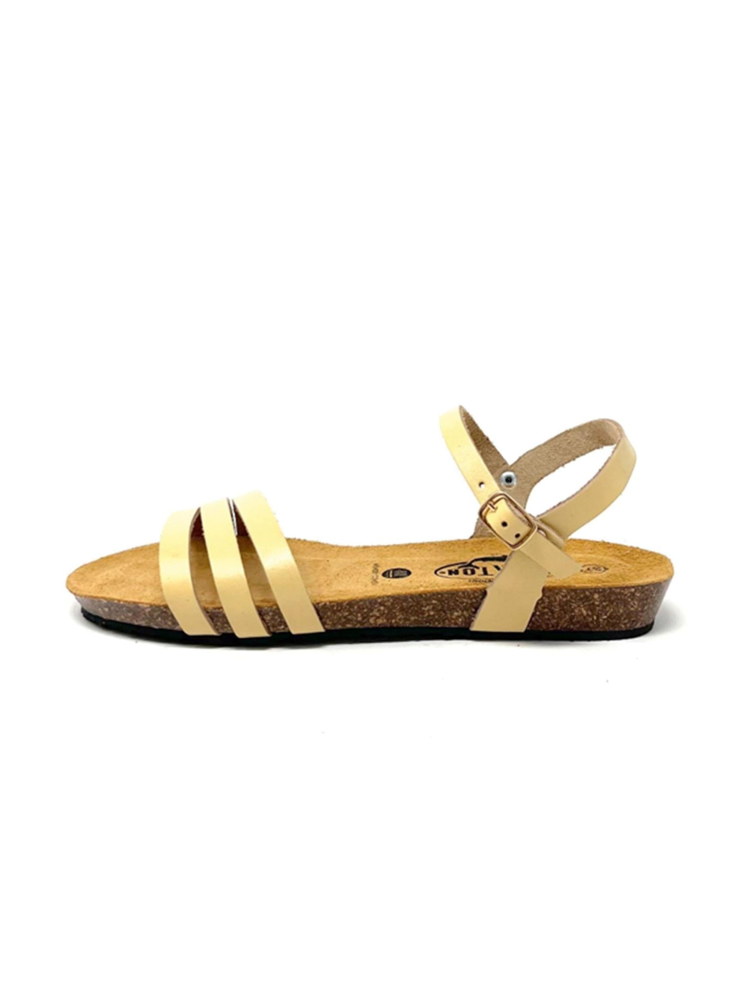 Plakton Sandals 'Fran Alou' in Yellow: front