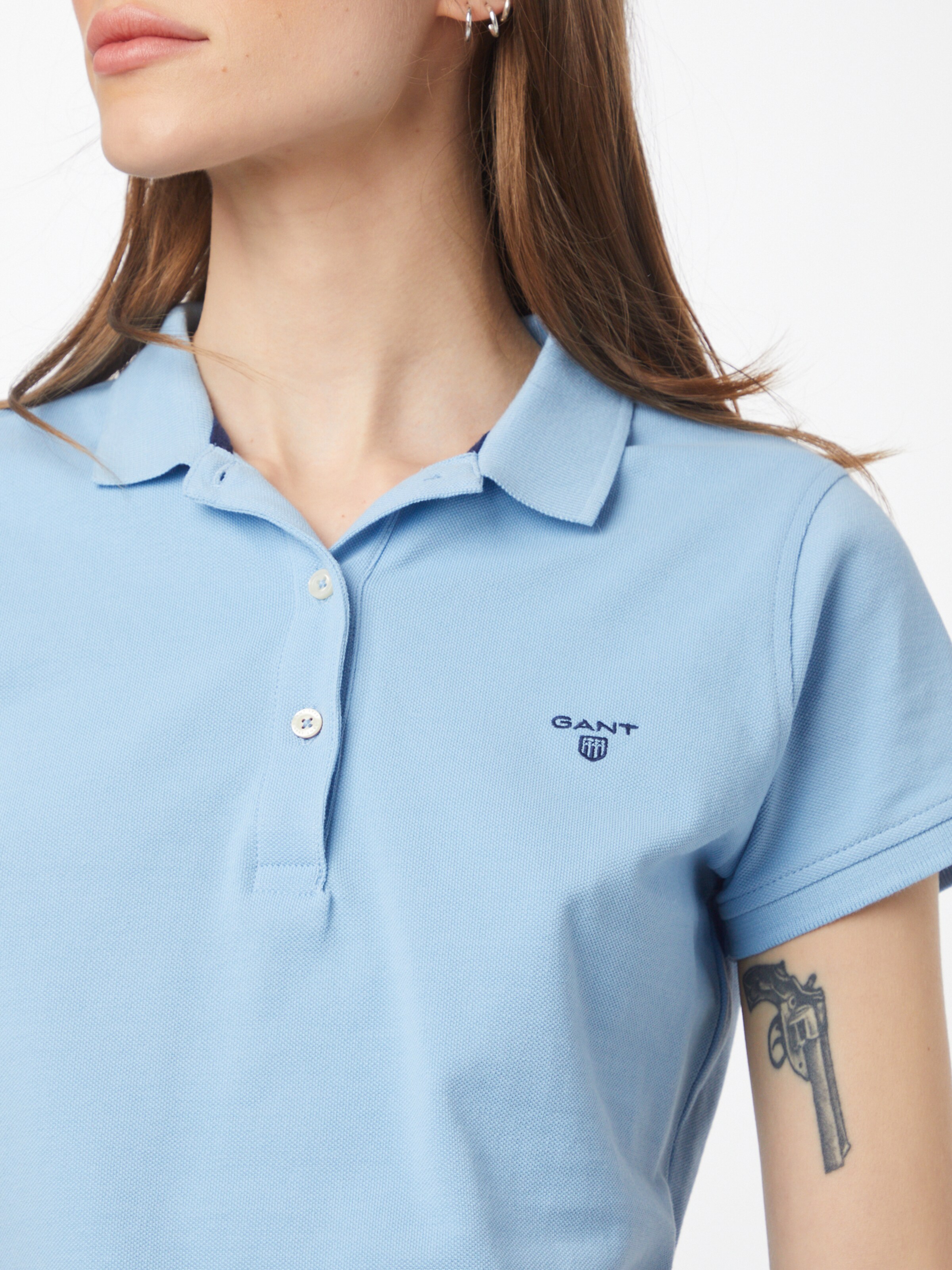 Vêtements T-shirt GANT en Bleu Clair 
