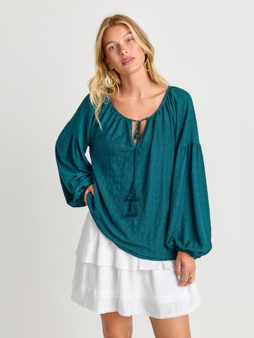 Cupshe - Blusa 'Long Sleeve' em verde
