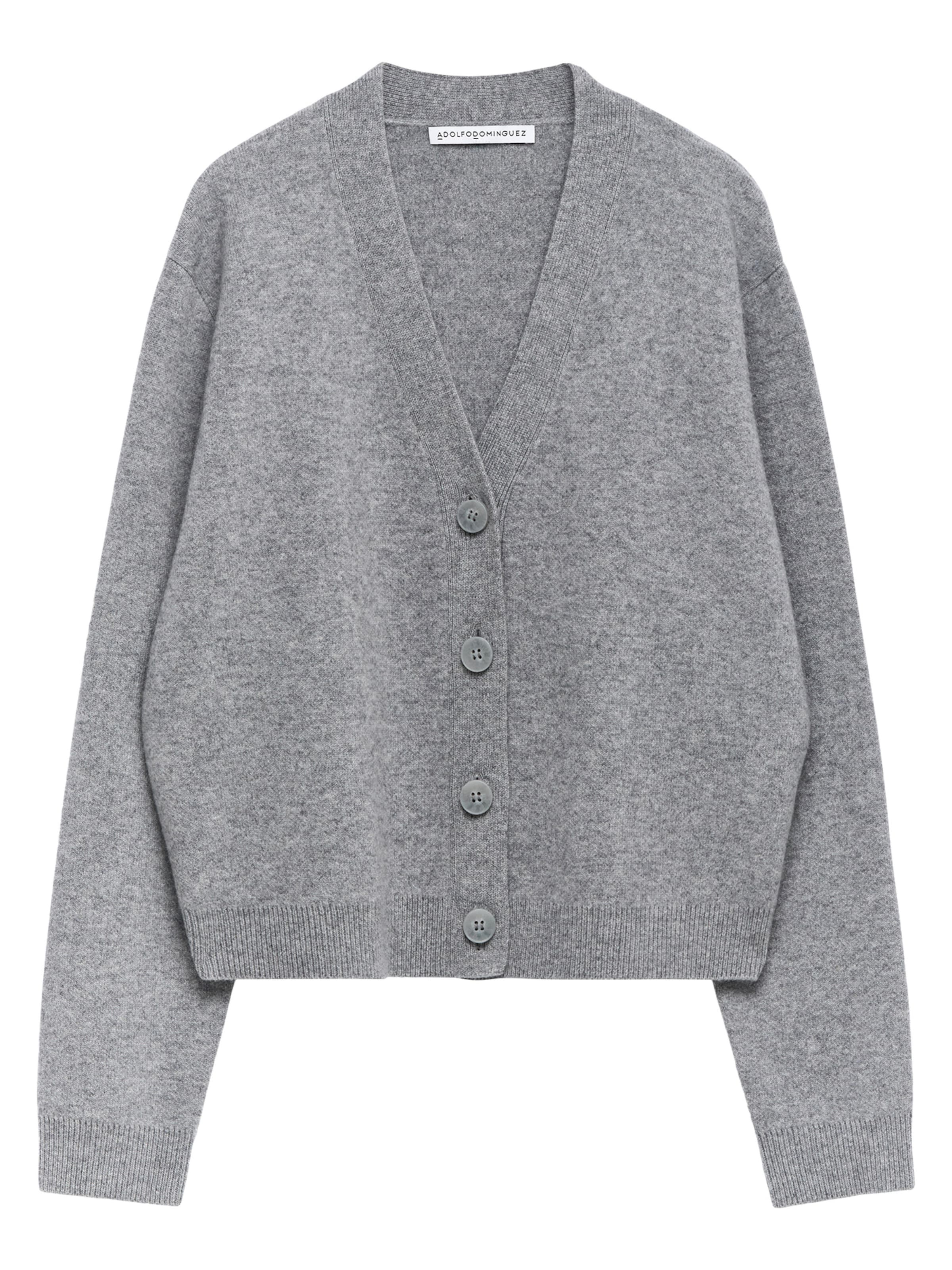 Adolfo Dominguez Плетена жилетка в сиво: отпред