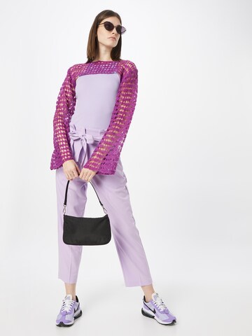 b.young Loose fit Pleat-front trousers 'Danta' in Purple