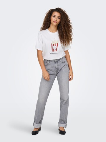 ONLY Shirt 'ONLBurst Popcorn' in White
