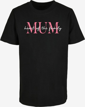 ABSOLUTE CULT Shirt 'Mother's Day - Heart Of The Family' in Black: front