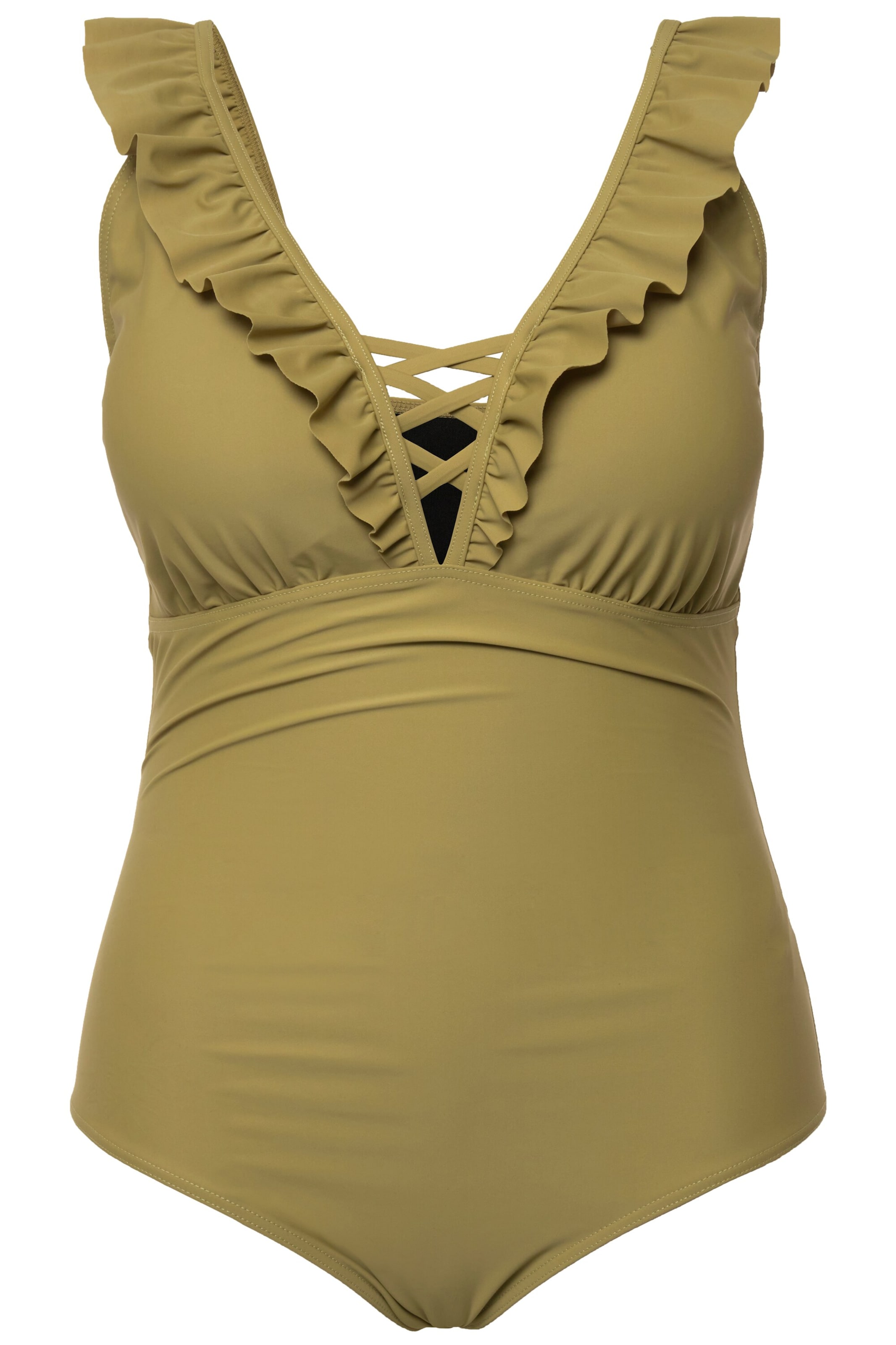 Studio Untold Triangel Badpak in Groen: voorkant