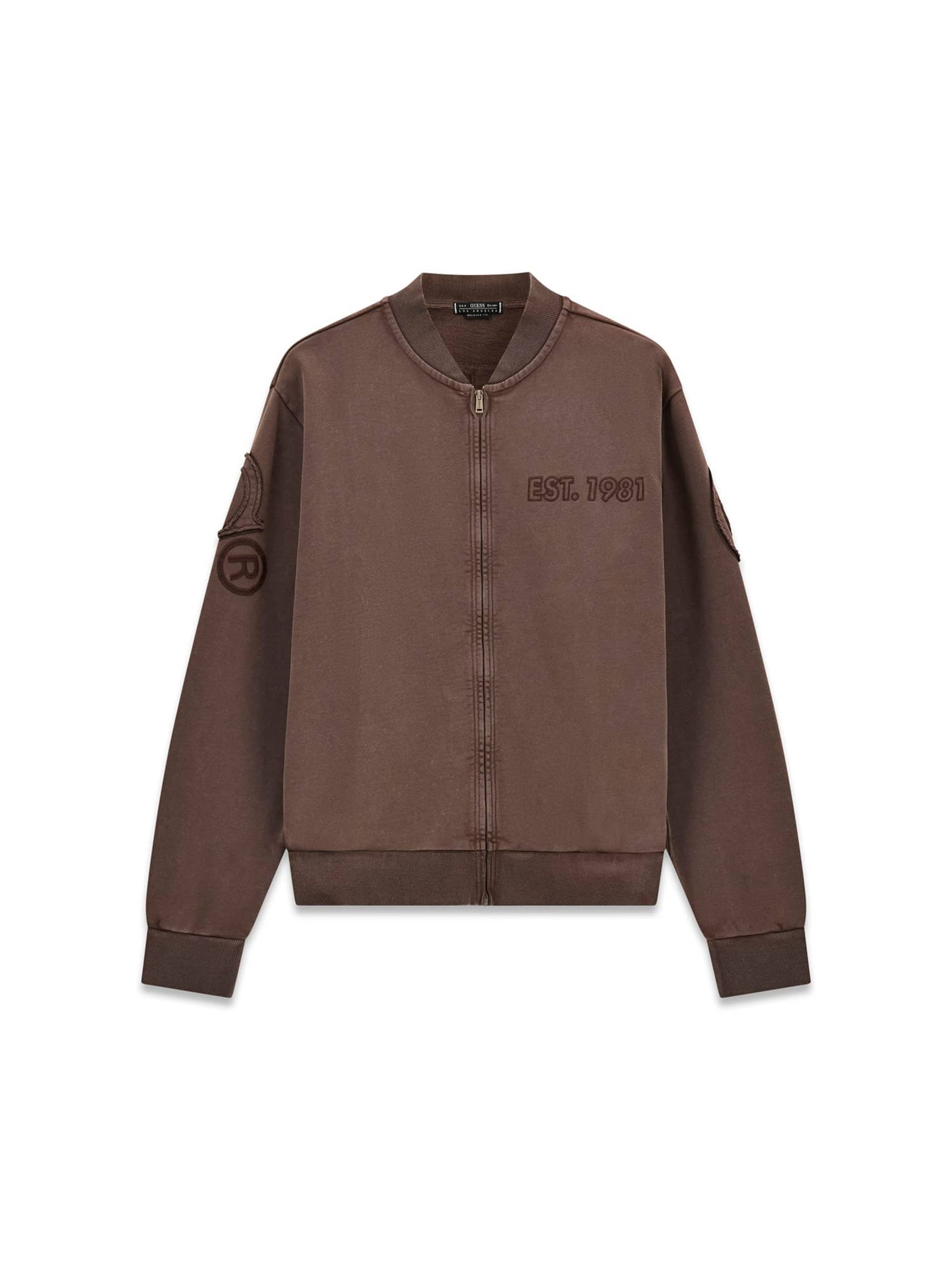 GUESS Zip-Up Hoodie in XXS in Light brown, Item view