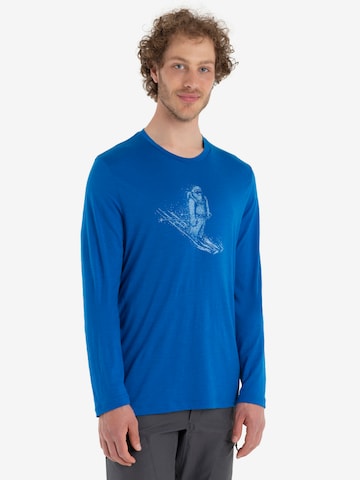 T-Shirt fonctionnel 'Tech Lite II Skiing Yeti' ICEBREAKER en bleu : devant