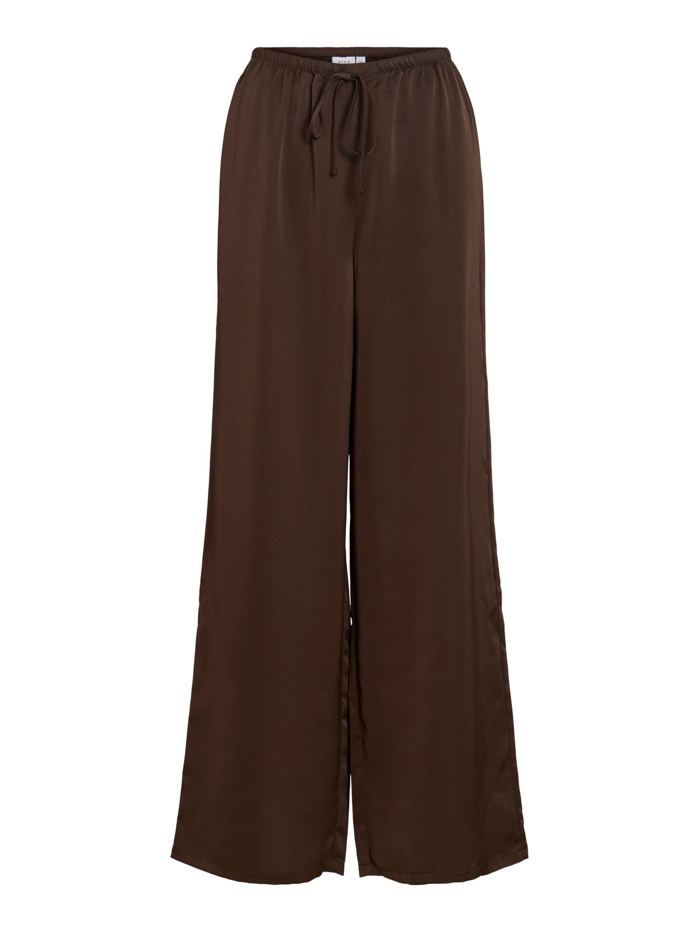Wide Leg Pantalon 'VIEllette' VILA en marron : devant