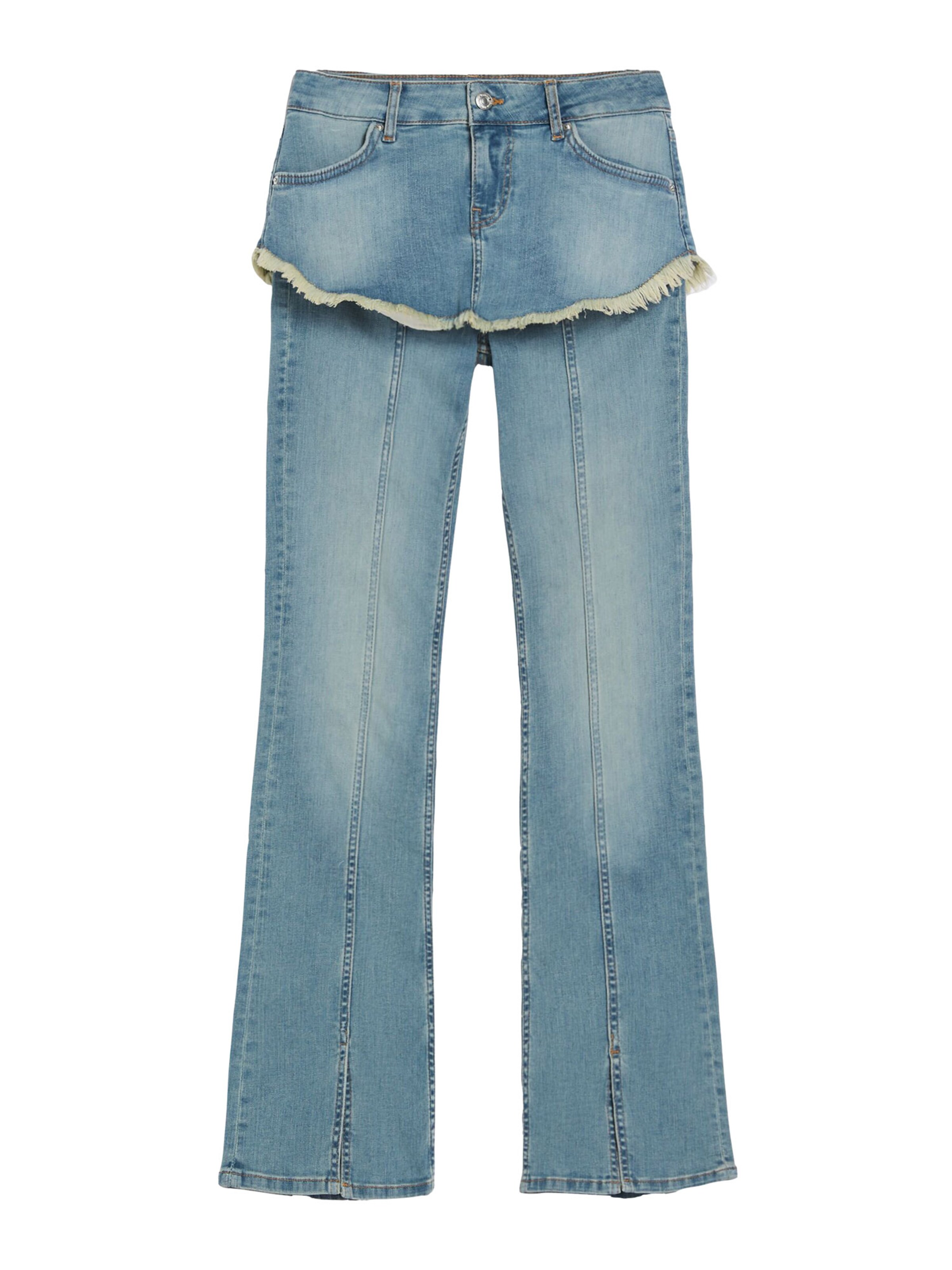 Bershka Bootcut Jeans in Blau: Vorderseite