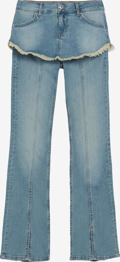 Jeans Bershka pe albastru denim, Vizualizare produs