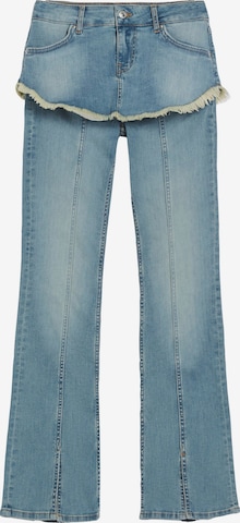 Bershka Bootcut Jeans in Blauw: voorkant