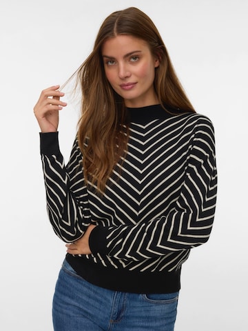 VERO MODA Pulóver 'VMCAPRICORN' - fekete: elől
