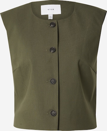 VILA Gilet 'VICulda' in Groen: voorkant