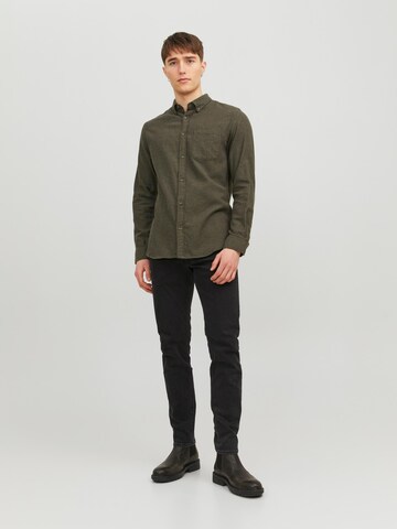 JACK & JONES Slim fit Overhemd 'Classic' in Groen