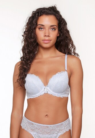 LingaDore Push-up Bra in Blue: front