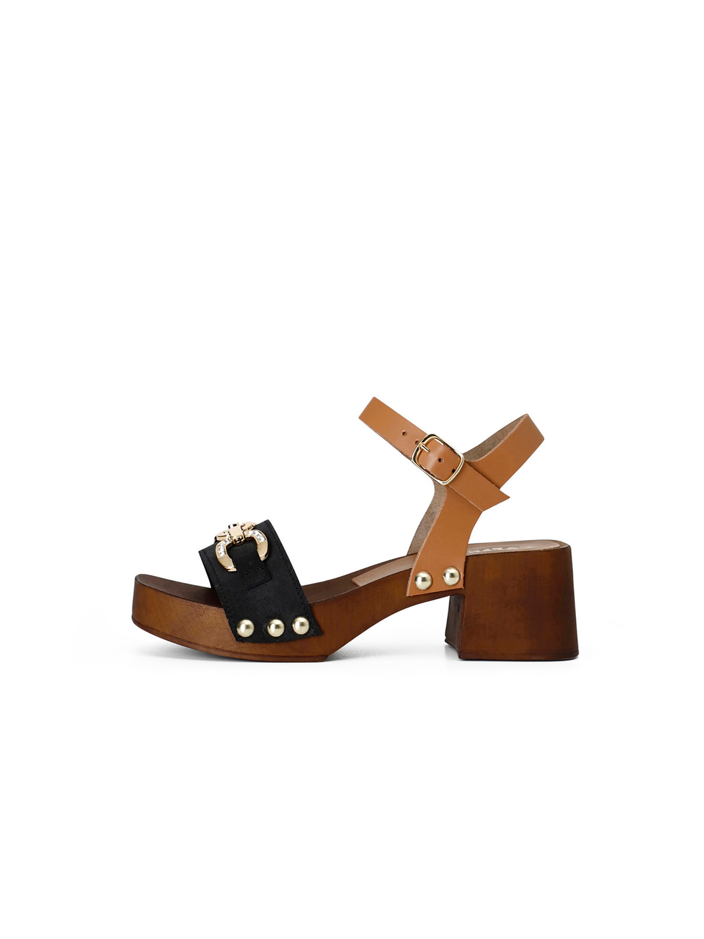 Sandalo di CAFè NOIR in nero: frontale