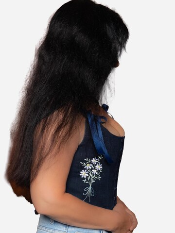 Corsetto 'Midnight Daisy Corset' di VIADALINNO in blu