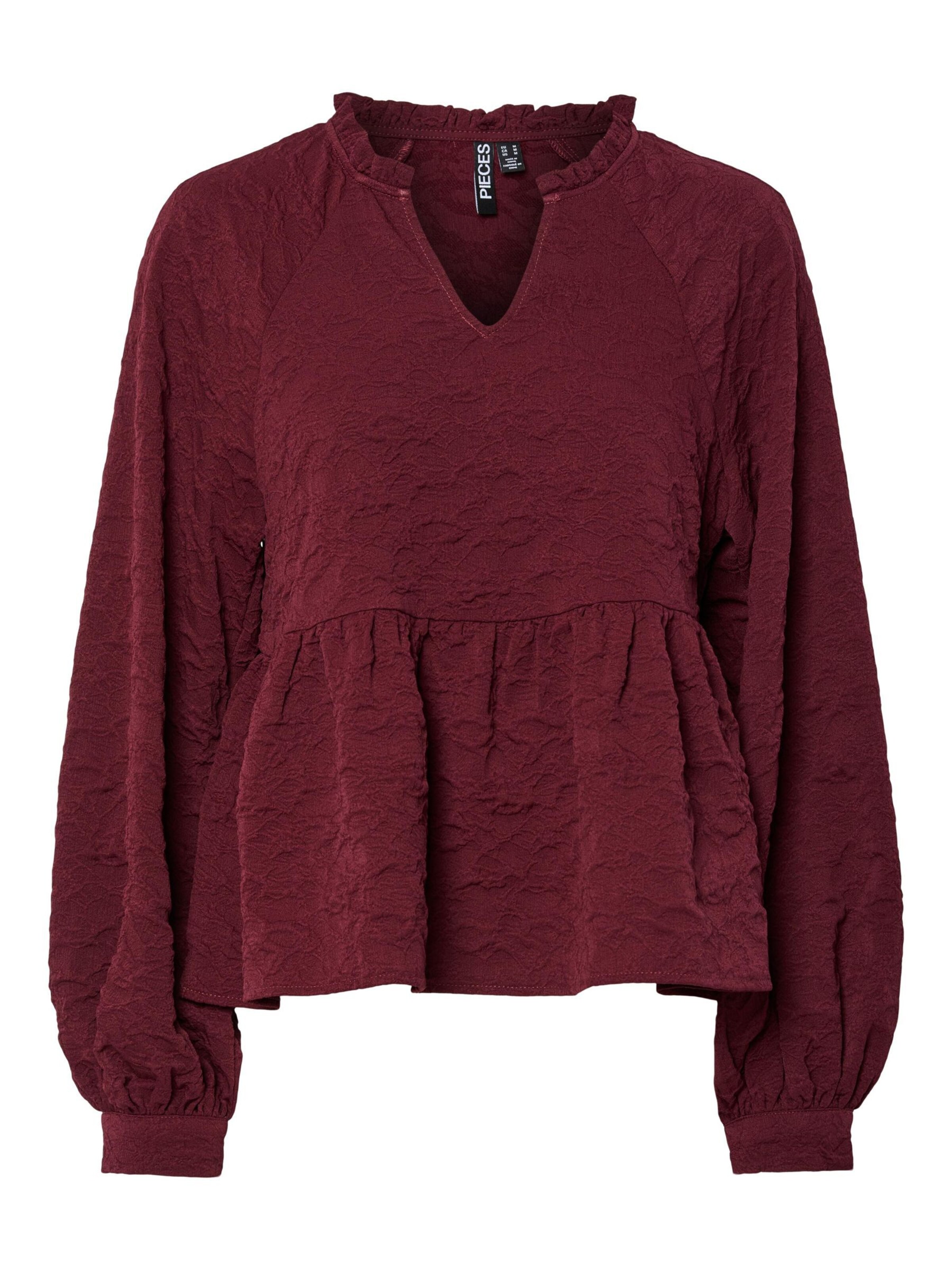 PIECES Blouse 'NALANI' in Rood: voorkant