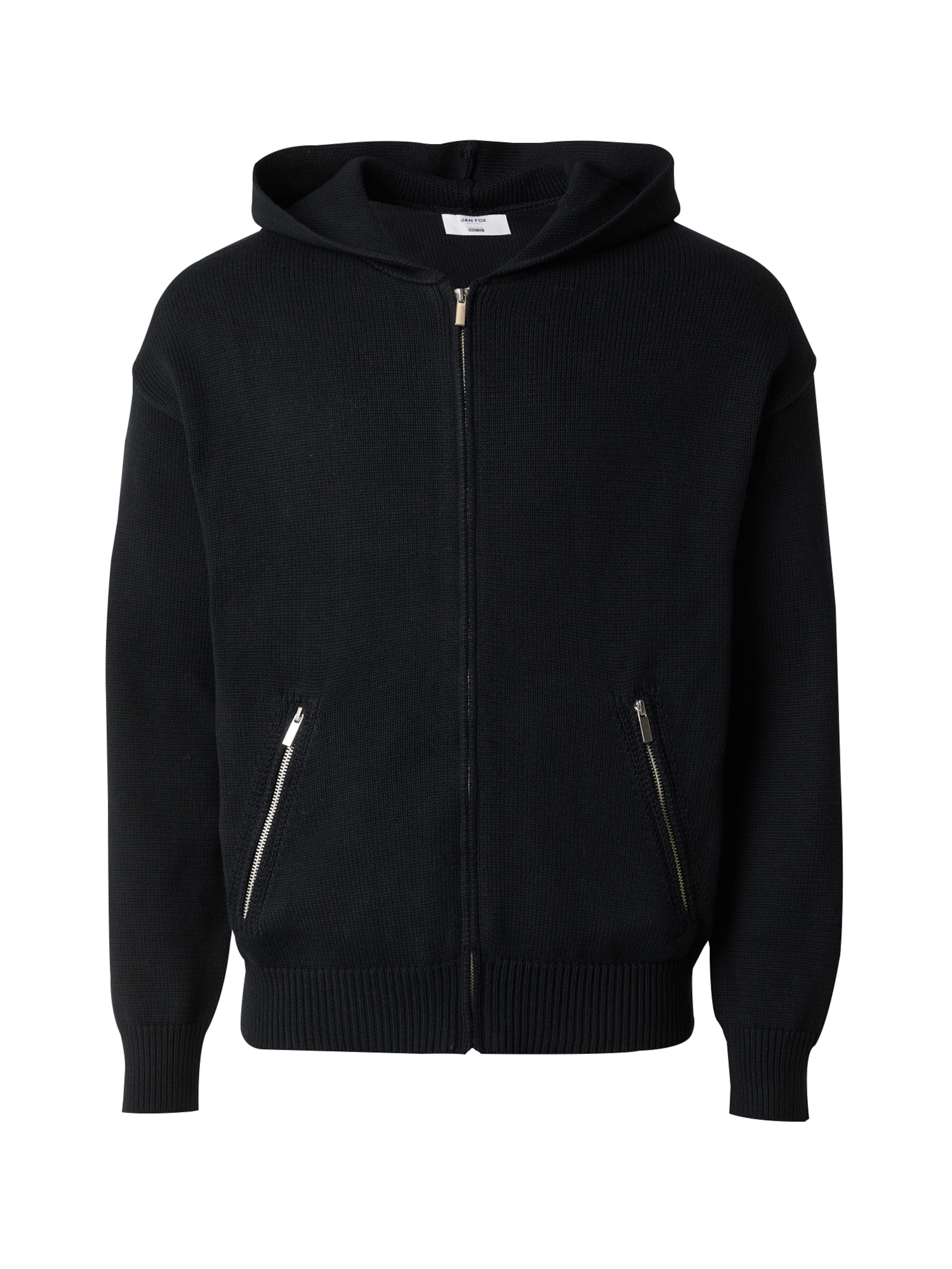 DAN FOX APPAREL Kardigan 'Frederik' – černá: přední strana