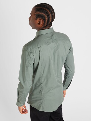 HUGO Slim fit Button Up Shirt 'Elisha' in Green