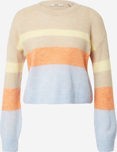 ESPRIT Sweater in Beige / Light blue / Pastel yellow / mottled orange, Item view