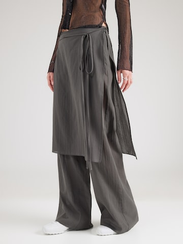 Wide leg Pantaloni di WEEKDAY in grigio: frontale