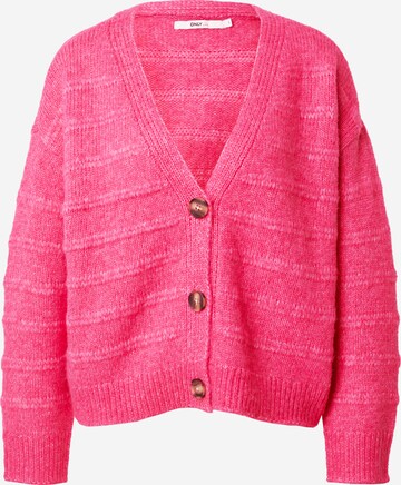 ONLY Gebreid vest 'CELINA' in Roze: voorkant