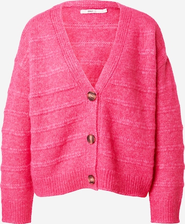 ONLY Knit Cardigan 'CELINA' in Pink: front