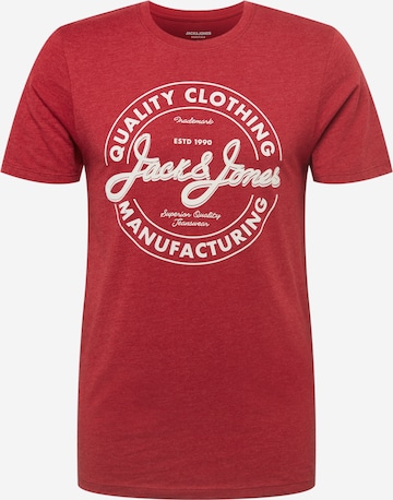 JACK & JONES Shirt 'Jeans' in Rood: voorkant