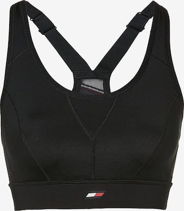 Tommy Sport Bustier Sport-BH in Schwarz: predná strana