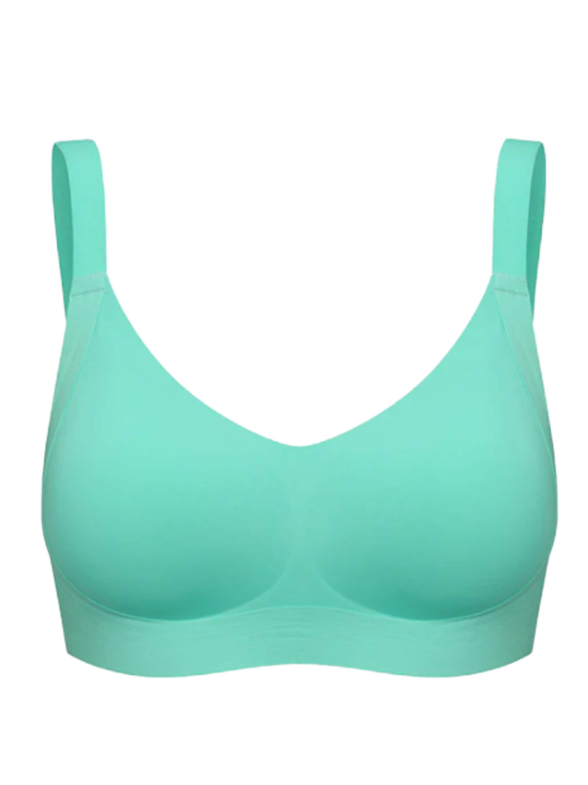 cfab by creamy fabrics Push-up Bra 'Seamless Compact Push-Up BH' in Green